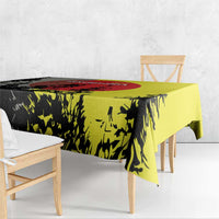 Macedonia Tablecloth with Howling Wolf and Sunset Forest Design - Wonder Print Shop