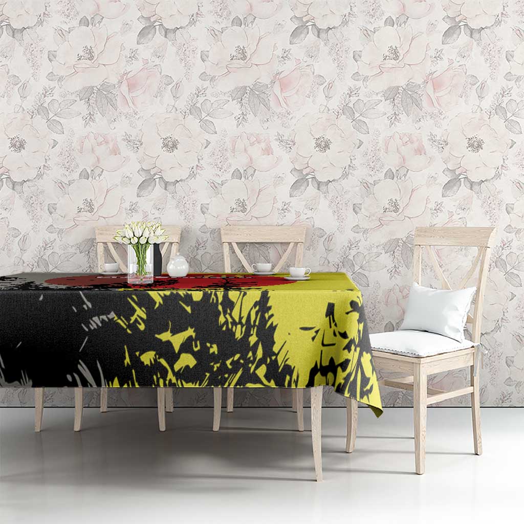 Macedonia Tablecloth with Howling Wolf and Sunset Forest Design - Wonder Print Shop