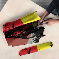 Macedonia Umbrella with Howling Wolf and Sunset Forest Design - Wonder Print Shop