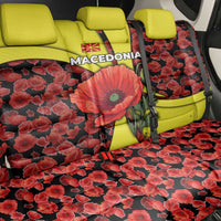 Macedonia Back Car Seat Cover with Red Poppy Flower and Curved Panel Design - Wonder Print Shop