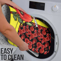 Macedonia Bathroom Set with Red Poppy Flower and Curved Panel Design - Wonder Print Shop