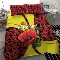 Macedonia Bedding Set with Red Poppy Flower and Curved Panel Design - Wonder Print Shop