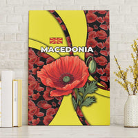 Macedonia Canvas Wall Art with Red Poppy Flower and Curved Panel Design - Wonder Print Shop