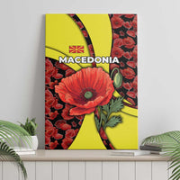 Macedonia Canvas Wall Art with Red Poppy Flower and Curved Panel Design - Wonder Print Shop