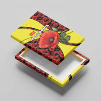 Macedonia Canvas Wall Art with Red Poppy Flower and Curved Panel Design - Wonder Print Shop