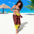 Macedonia Sarong with Red Poppy Flower and Curved Panel Design - Wonder Print Shop