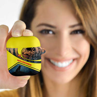 Macedonia AirPods Case with Forest Wolf and Sunset Silhouette Design - Wonder Print Shop