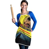 Macedonia Apron with Forest Wolf and Sunset Silhouette Design - Wonder Print Shop