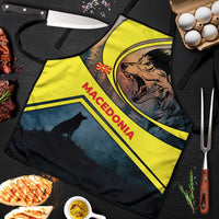 Macedonia Apron with Forest Wolf and Sunset Silhouette Design - Wonder Print Shop
