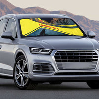 Macedonia Auto Sun Shade with Forest Wolf and Sunset Silhouette Design - Wonder Print Shop