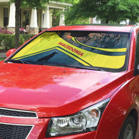 Macedonia Auto Sun Shade with Forest Wolf and Sunset Silhouette Design - Wonder Print Shop