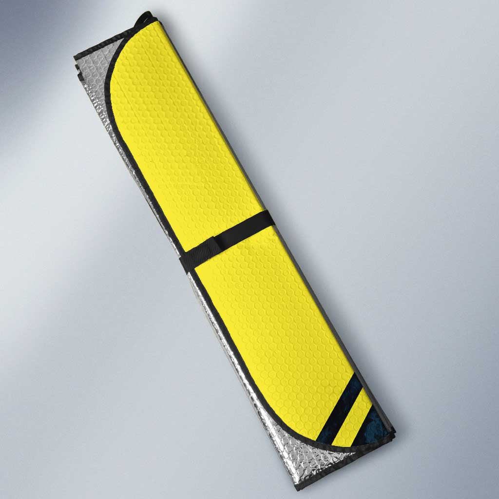 Macedonia Auto Sun Shade with Forest Wolf and Sunset Silhouette Design - Wonder Print Shop