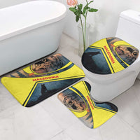 Macedonia Bathroom Set with Forest Wolf and Sunset Silhouette Design - Wonder Print Shop
