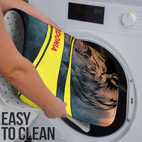 Macedonia Bathroom Set with Forest Wolf and Sunset Silhouette Design - Wonder Print Shop