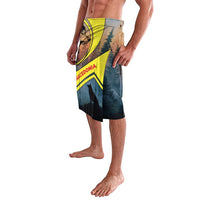 Macedonia Lavalava with Forest Wolf and Sunset Silhouette Design - Wonder Print Shop