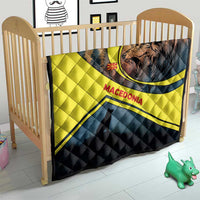 Macedonia Quilt with Forest Wolf and Sunset Silhouette Design - Wonder Print Shop