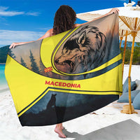 Macedonia Sarong with Forest Wolf and Sunset Silhouette Design - Wonder Print Shop