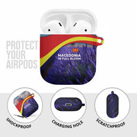 Macedonia AirPods Case with Lavender Field and Bloom Curve Design - Wonder Print Shop
