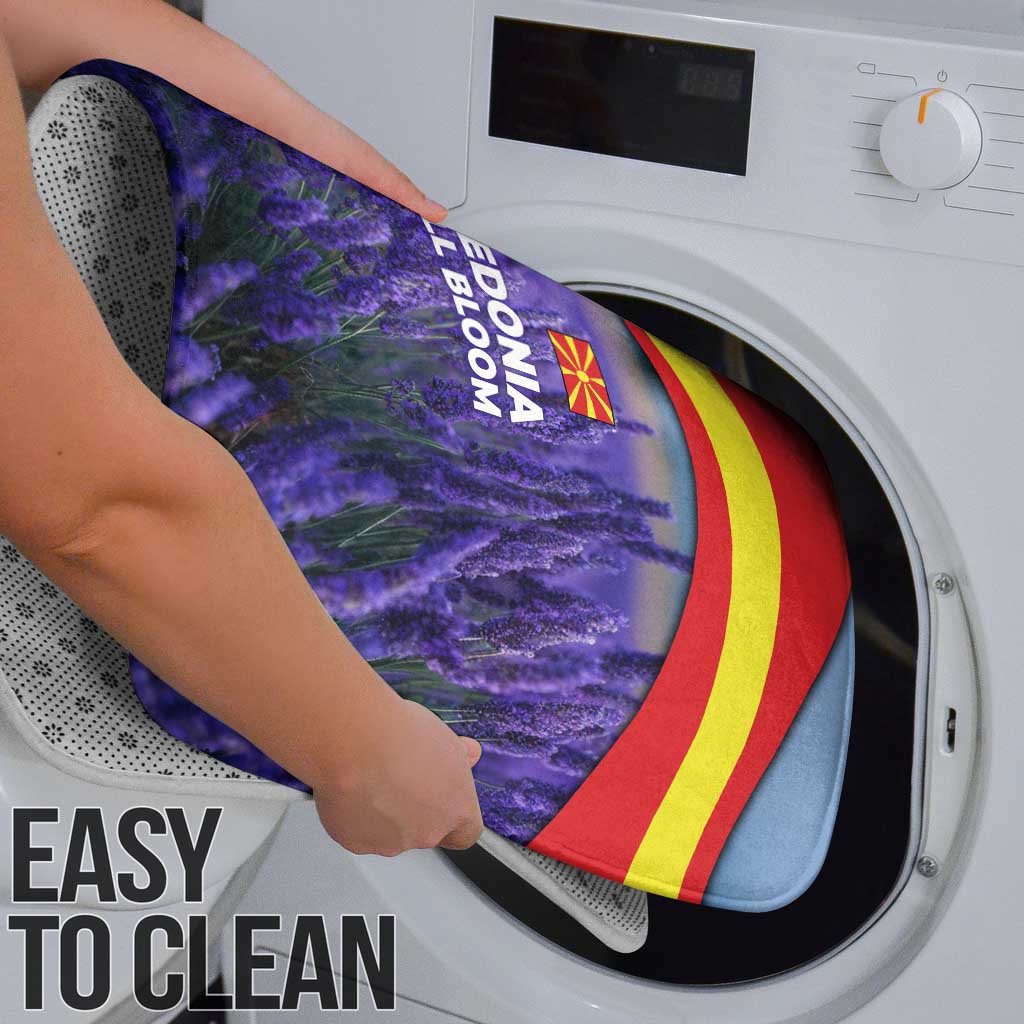 Macedonia Bathroom Set with Lavender Field and Bloom Curve Design - Wonder Print Shop