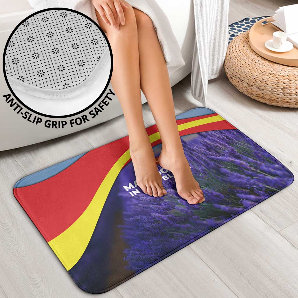 Macedonia Bathroom Set with Lavender Field and Bloom Curve Design - Wonder Print Shop