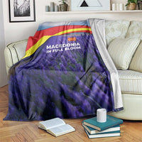 Macedonia Blanket with Lavender Field and Bloom Curve Design - Wonder Print Shop