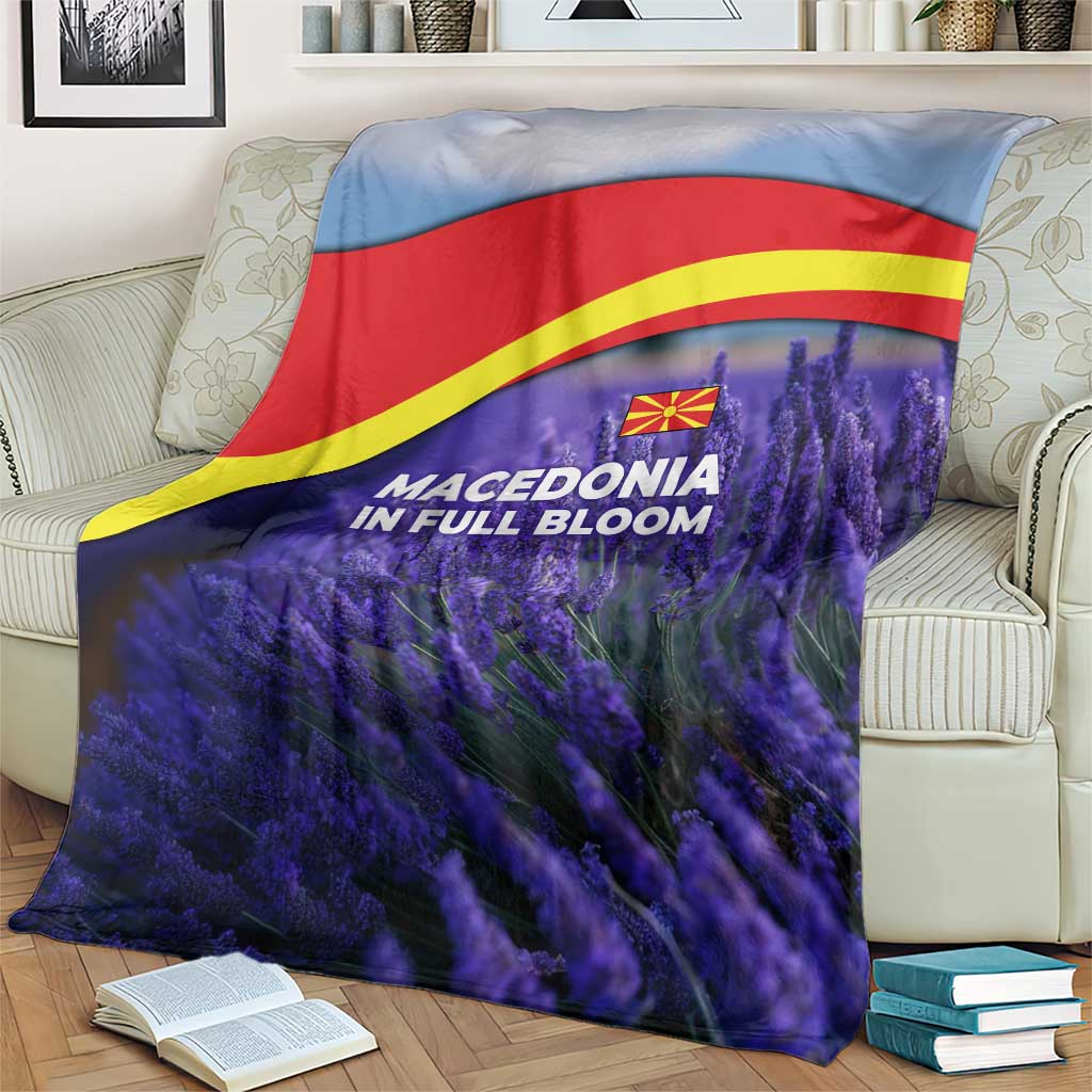Macedonia Blanket with Lavender Field and Bloom Curve Design - Wonder Print Shop