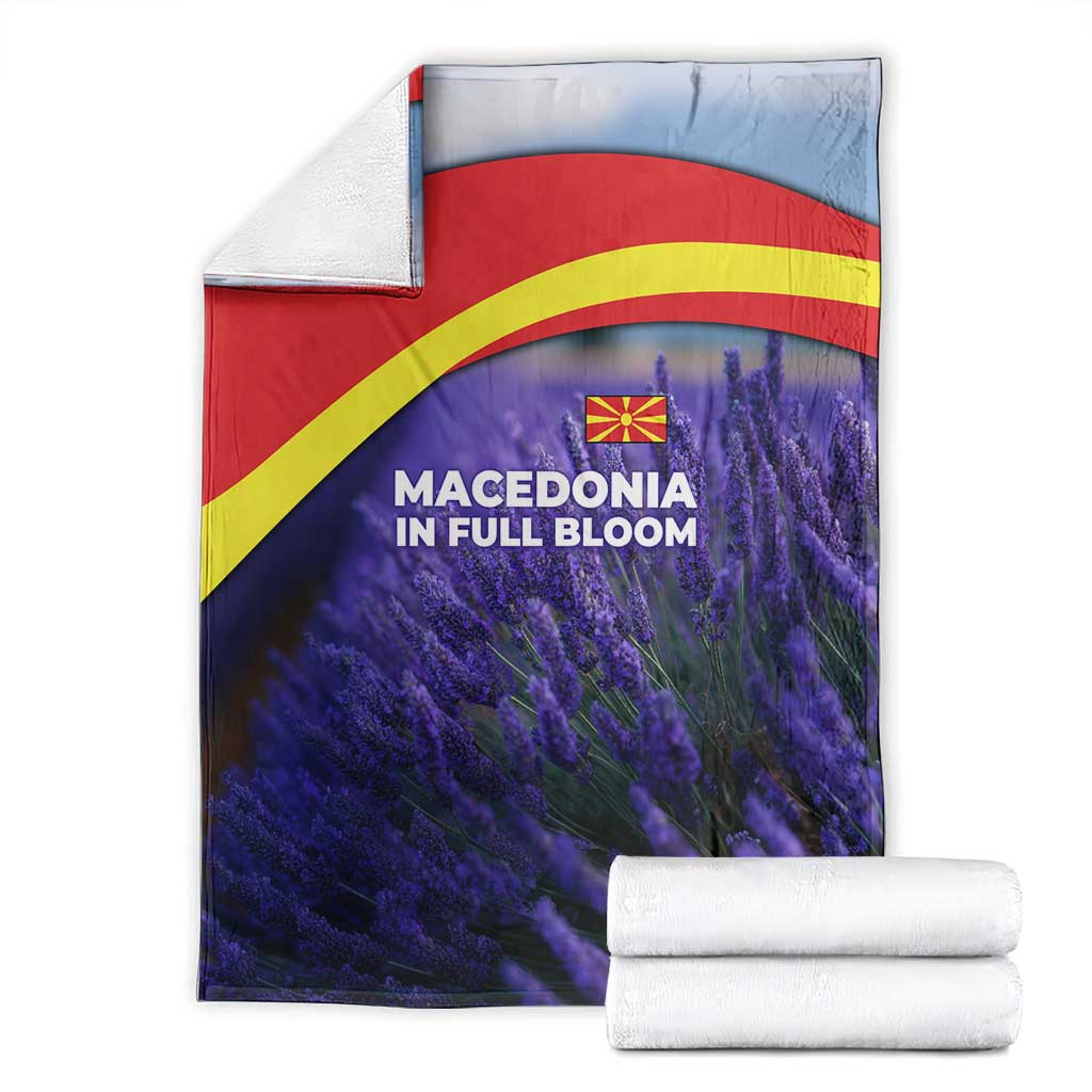Macedonia Blanket with Lavender Field and Bloom Curve Design - Wonder Print Shop