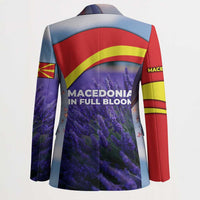 Macedonia Blazer with Lavender Field and Bloom Curve Design - Wonder Print Shop