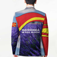 Macedonia Blazer with Lavender Field and Bloom Curve Design - Wonder Print Shop