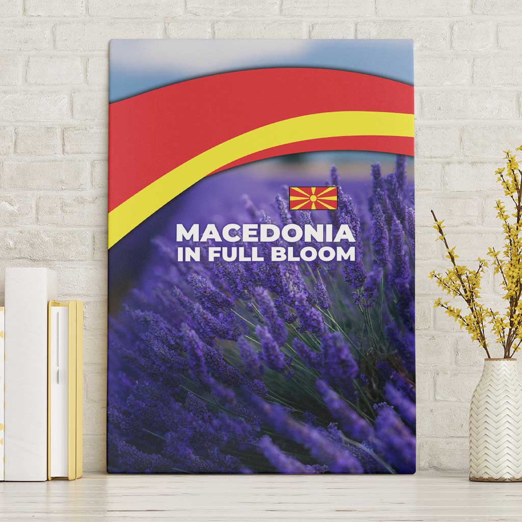 Macedonia Canvas Wall Art with Lavender Field and Bloom Curve Design - Wonder Print Shop
