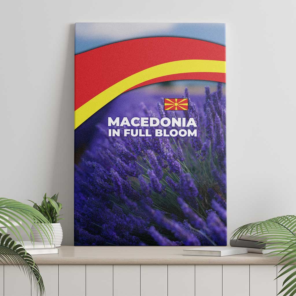 Macedonia Canvas Wall Art with Lavender Field and Bloom Curve Design - Wonder Print Shop