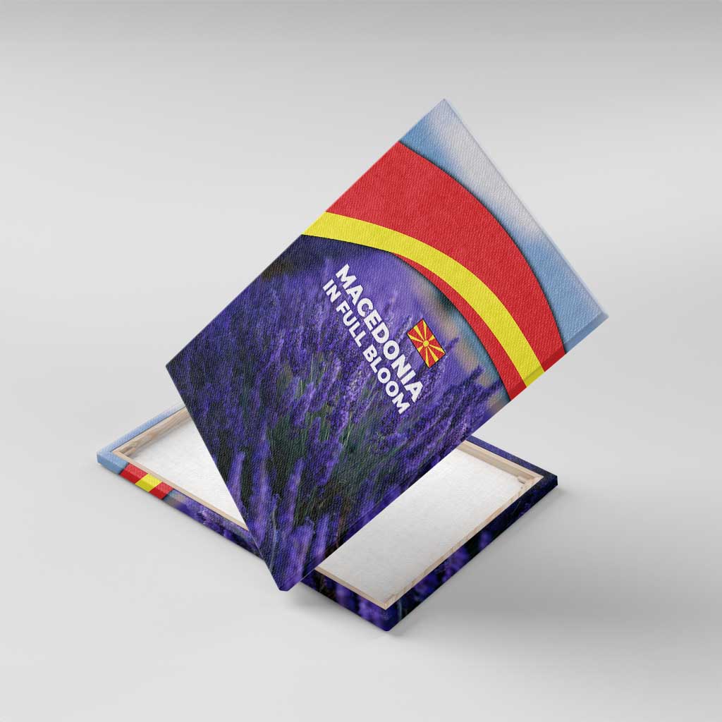 Macedonia Canvas Wall Art with Lavender Field and Bloom Curve Design - Wonder Print Shop