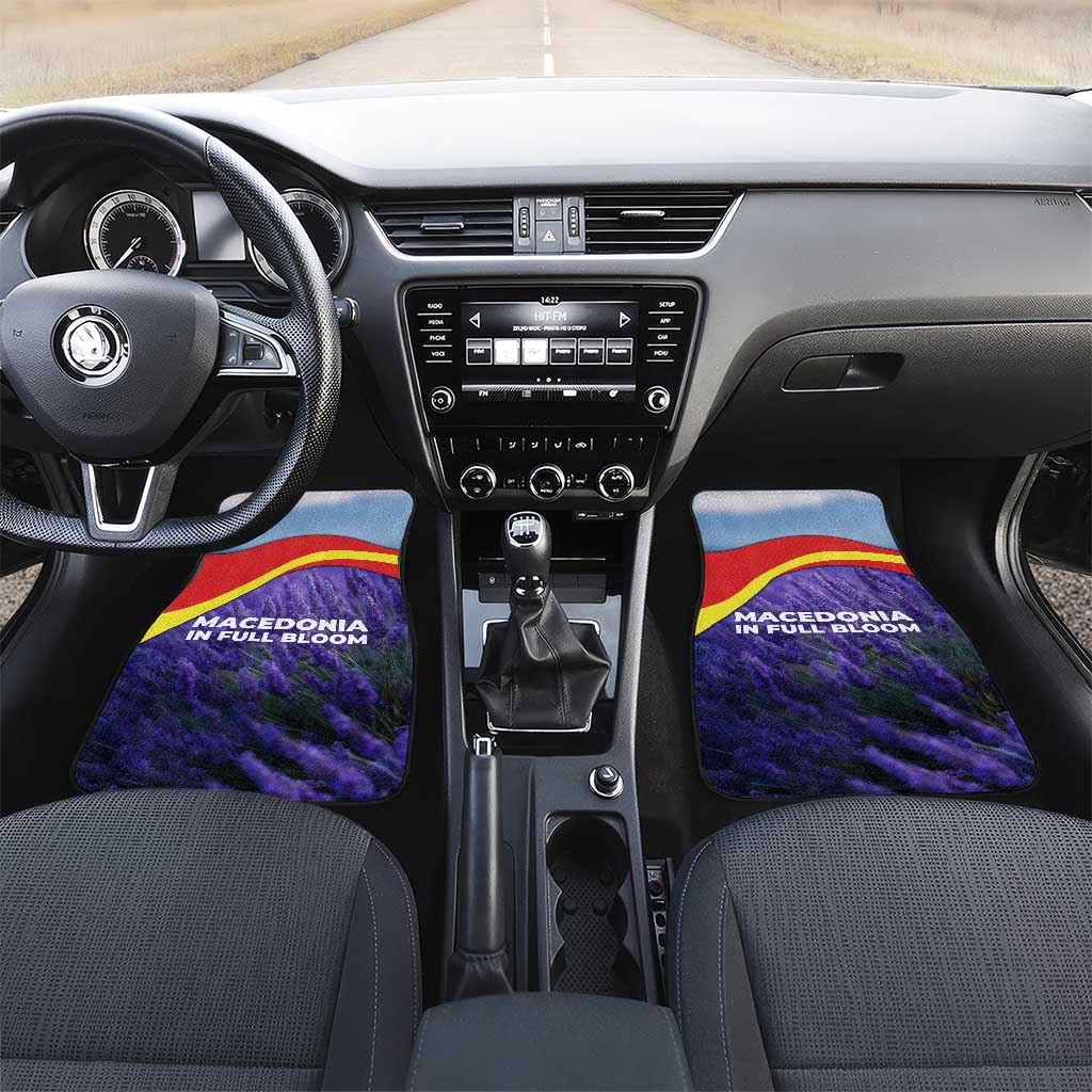 Macedonia Car Mats with Lavender Field and Bloom Curve Design - Wonder Print Shop