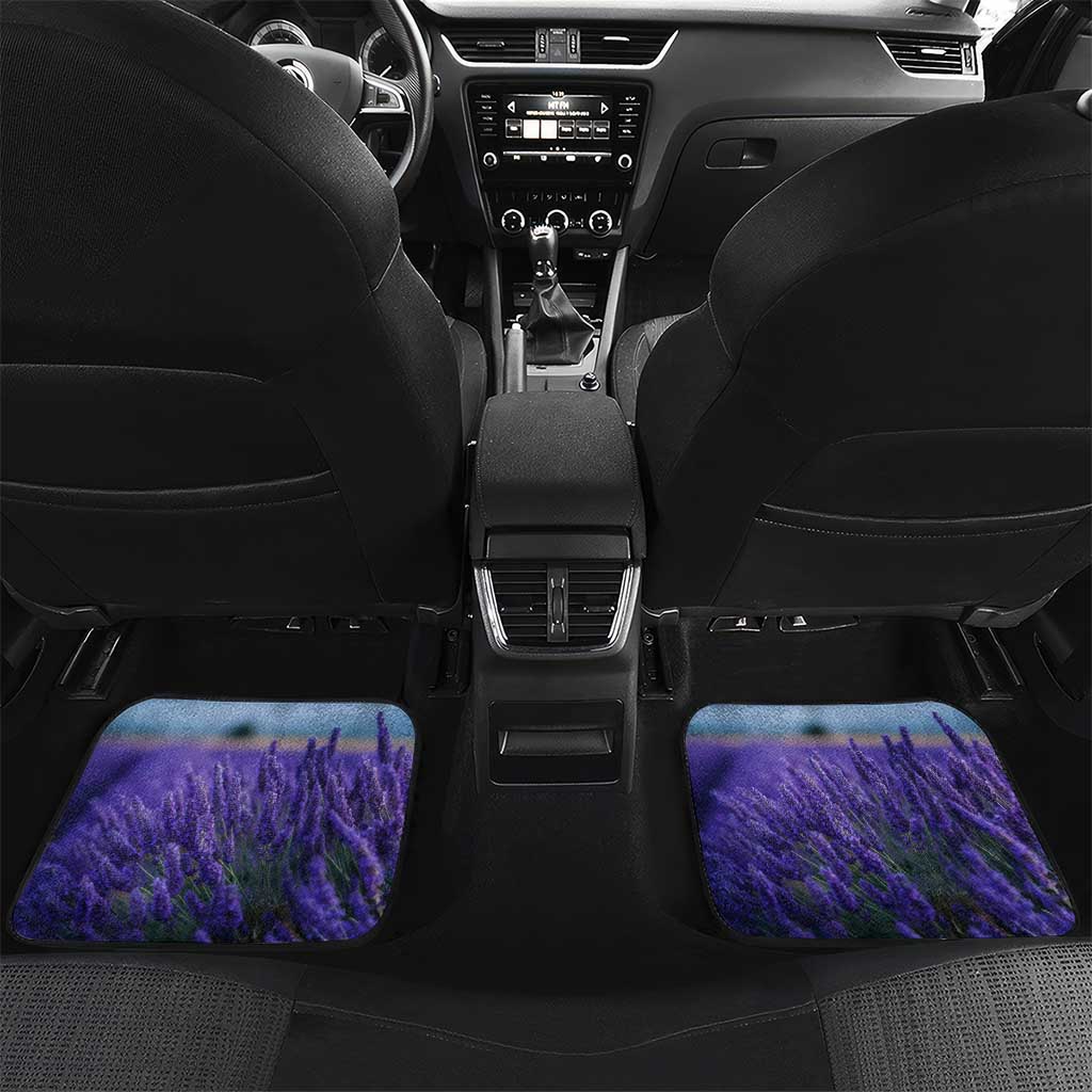 Macedonia Car Mats with Lavender Field and Bloom Curve Design - Wonder Print Shop