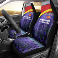 Macedonia Car Seat Cover with Lavender Field and Bloom Curve Design - Wonder Print Shop