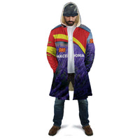 Macedonia Cloak with Lavender Field and Bloom Curve Design - Wonder Print Shop