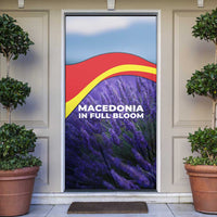 Macedonia Door Cover with Lavender Field and Bloom Curve Design - Wonder Print Shop