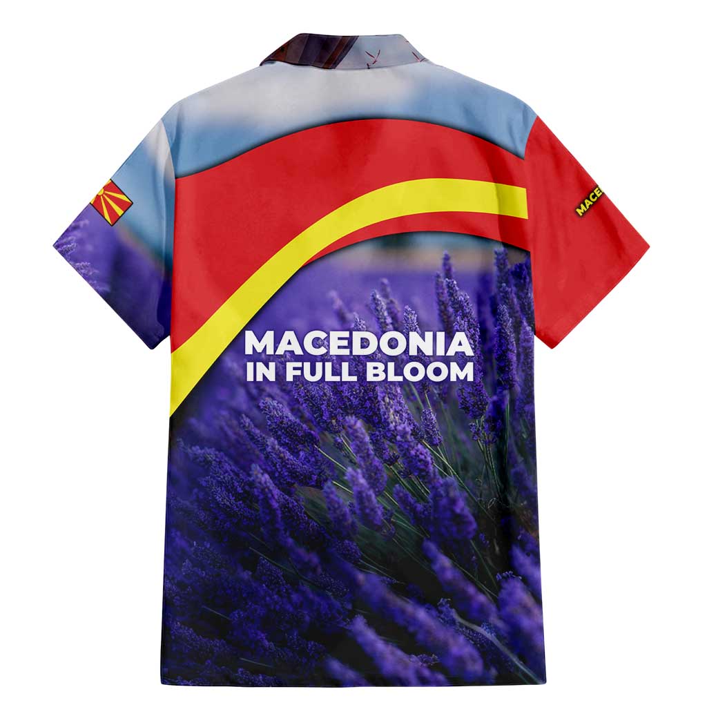 Macedonia Family Matching Mermaid Dress and Hawaiian Shirt with Lavender Field and Bloom Curve Design - Wonder Print Shop