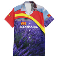 Macedonia Hawaiian Shirt with Lavender Field and Bloom Curve Design - Wonder Print Shop