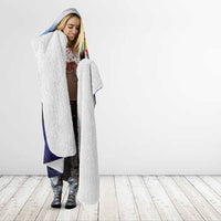 Macedonia Hooded Blanket with Lavender Field and Bloom Curve Design - Wonder Print Shop