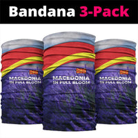 Macedonia Neck Gaiter with Lavender Field and Bloom Curve Design TS04
