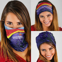 Macedonia Neck Gaiter with Lavender Field and Bloom Curve Design TS04
