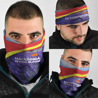 Macedonia Neck Gaiter with Lavender Field and Bloom Curve Design TS04