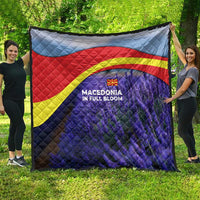 Macedonia Quilt with Lavender Field and Bloom Curve Design - Wonder Print Shop