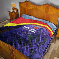 Macedonia Quilt with Lavender Field and Bloom Curve Design - Wonder Print Shop
