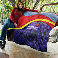 Macedonia Quilt with Lavender Field and Bloom Curve Design - Wonder Print Shop