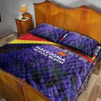Macedonia Quilt Bed Set with Lavender Field and Bloom Curve Design - Wonder Print Shop