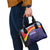 Macedonia Shoulder Handbag with Lavender Field and Bloom Curve Design - Wonder Print Shop