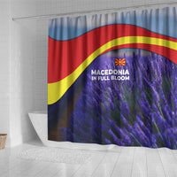 Macedonia Shower Curtain with Lavender Field and Bloom Curve Design - Wonder Print Shop