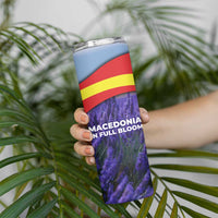 Macedonia Skinny Tumbler with Lavender Field and Bloom Curve Design - Wonder Print Shop